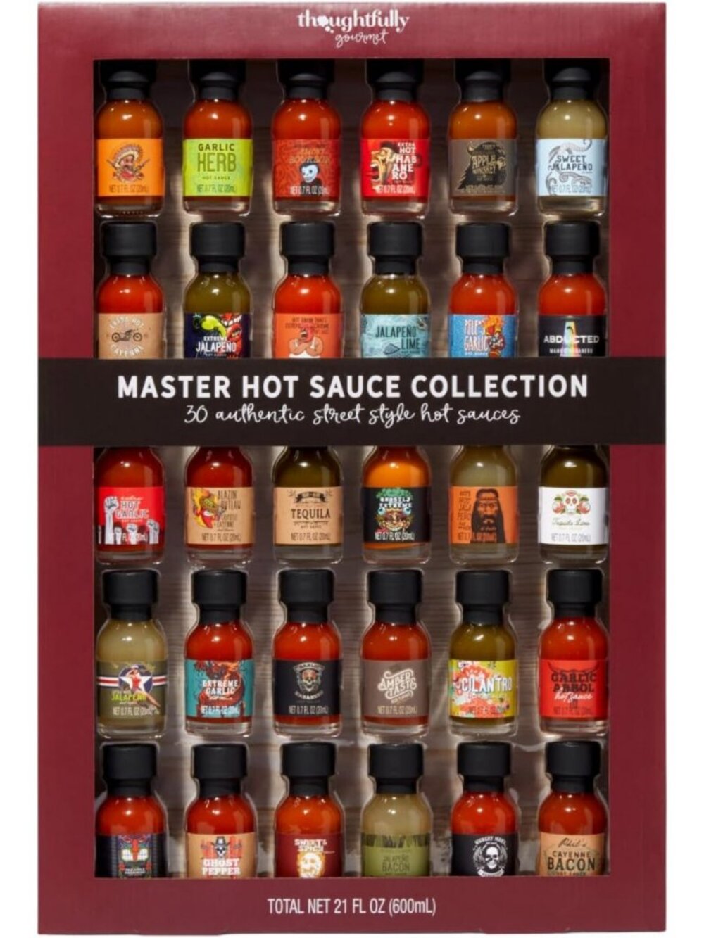 Gourmet Hot Sauce Gift Set - 30 Variety Pack for Spice Lovers & Foodies